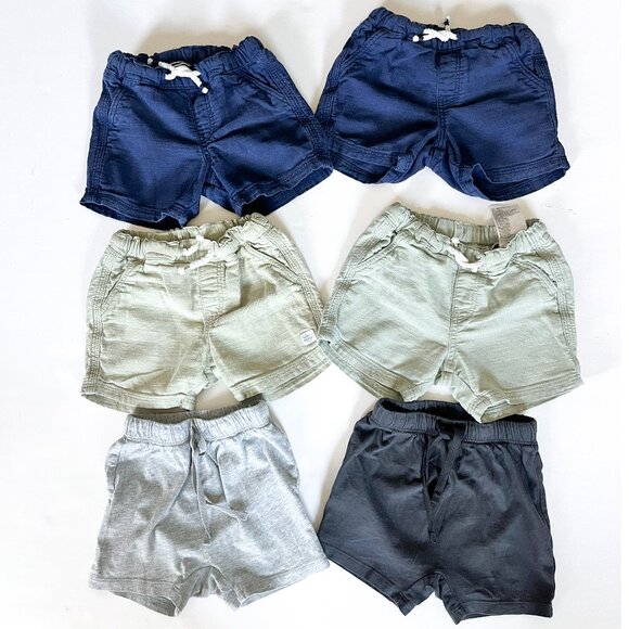 H&M 6 Piece Shorts Bundle, Green/Blue/Grey, 18 months - Picture 2 of 14